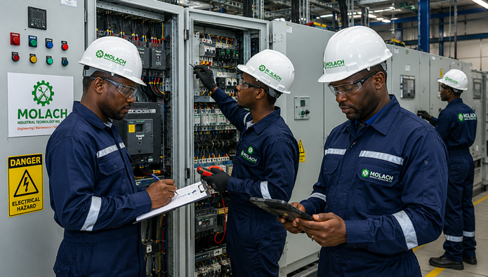 Electrical maintenance in a control room